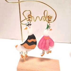 GOOSLING ASSEMETRICAL FANCY DRESS cute fun kawaii earrings mismatched